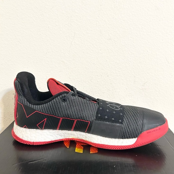 Adidas Harden Vol. 3 Black/Red size 12 MEN’S BASKETBALL SHOES - Picture 4 of 9